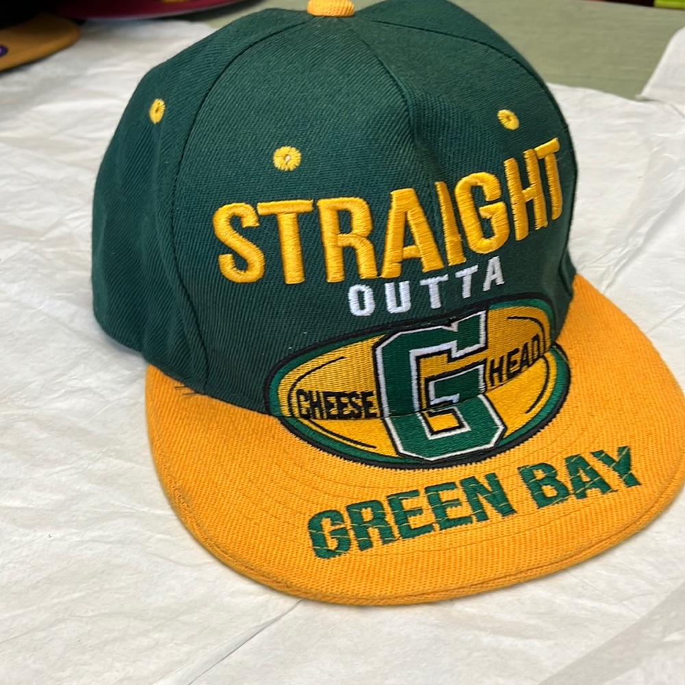 “Straight outta Greenbay”. “Cheese Head” Greenbay Packers SnapBack cap